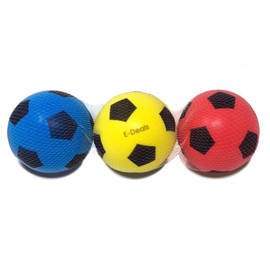 E-Deals 16.5cm Soft Foam Football Pack of 3 Assorted Colours