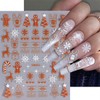 JMEOWIO Nagelsticker Weihnachten 8 Blatt Nail Art Sticker Selbstklebend Nagelaufkleber