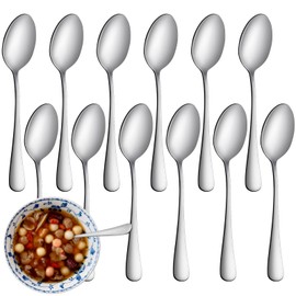 36 Pcs Teaspoons Set, Food-Grade Stainless Steel Spoons Silverware, Cutlery Tea Spoons, Durable Dessert Spoons, Metal Spoon for Home, Kitchen or Restaurant, Mirror Polished, Dishwasher Safe 6.7 Inch
