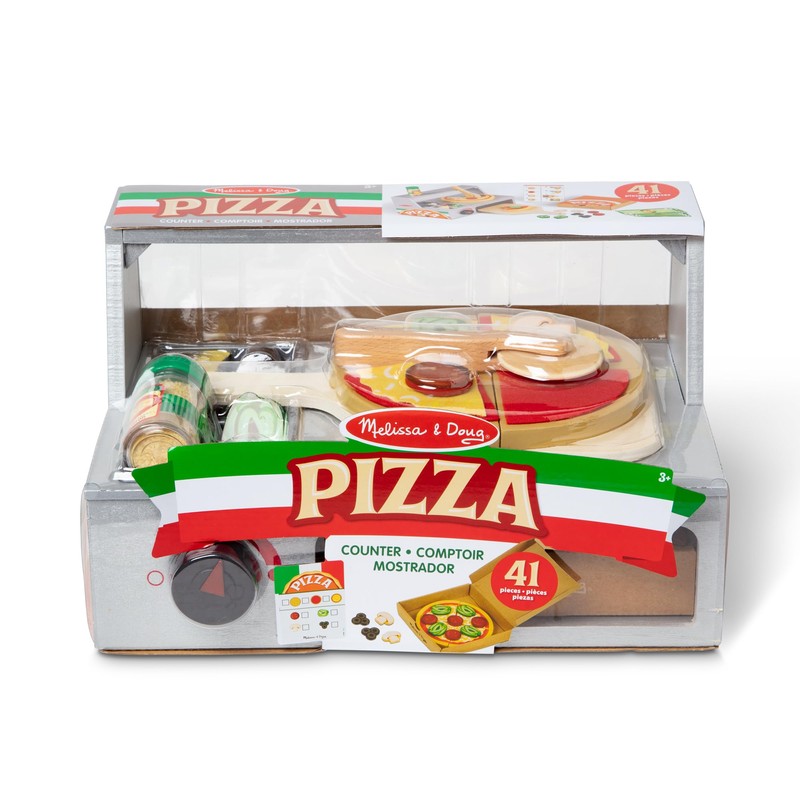 Melissa & Doug Top & Bake Wooden Pizza Counter Play