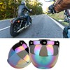 WLGOLD Helmet Windshield, Motorcycle Retro 3 Snap Sun Visor Shield