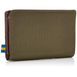 Mozu VS-0122 VASKA VS-0122 VASKA by Vesca L-Shaped Zipper Bifold Wallet, Women's, Compact, Thin, Nylon, Synthetic Leather, PU Leather, Coin Purse, green