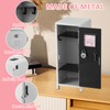 AwObEpl Mini Locker with Lock and Key Rustproof Metal Small