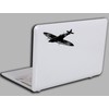Spitfire Silhouette Vinyl Decal Sticker 6 inch Wide (Black)