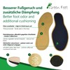 2 Pairs of Genuine Leather Insoles Basic Insoles Brown for