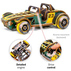 WOODEN.CITY Roadster Limited Edition - DIY 3D Wooden Model Kits for Adults, Car Building - 3D Wooden Puzzle, Laser Cut, Craft Set Adults, Model Kit, 3D Puzzle, Gifts for Men