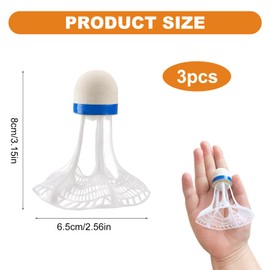 3 Pieces Windproof Badminton Outdoor Shuttle Shuttlecocks Wear Resistant Outdoors Stable Sports Balls Badmintons Shuttlecocks Sports Training Control Skill Development for Gymnasium Garden Beaches