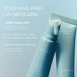 Mascarilla Labial Calmante Preparatoria, Mascarilla Labial Refrescante Peel-off, para un Uso Higiénica y Fácil, Alivia Labios Secos y Agrietados, Hidratación Profunda, Cuidado Labial Diario