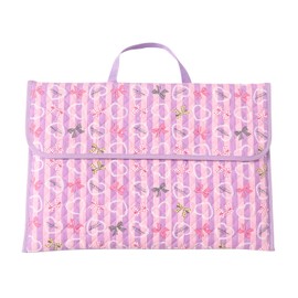arisana Disaster Prevention Head Cover Quilted Backrest, Girls, Elementary School Students, I. Stripe Pink x Lavender