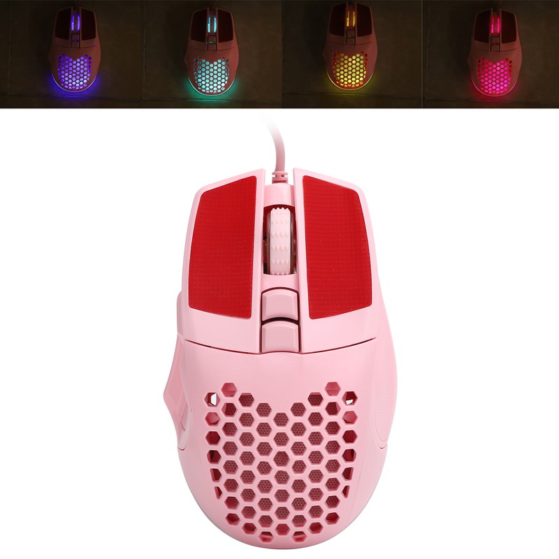 Wired Mouse 6400DPI with 6 Color Changing Backlight for PC
