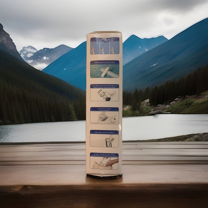 CleanEze Mini Visual Water Flosser w/Camera - 3 Jet Tips,