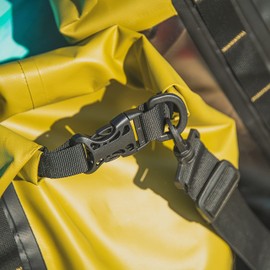 Pelican ExoDry 30L Large Drybag - Waterproof - Backpack-Type Shoulder Straps - Thick & Lightweight - Roll Top Compression - Keeps Gear Dry for Kayaking, Rafting and Fishing - Black