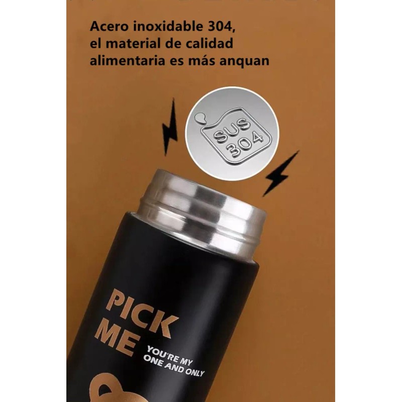 D.S Termo Botella Acero Inoxidable 500 Ml Vaso Térmico Café