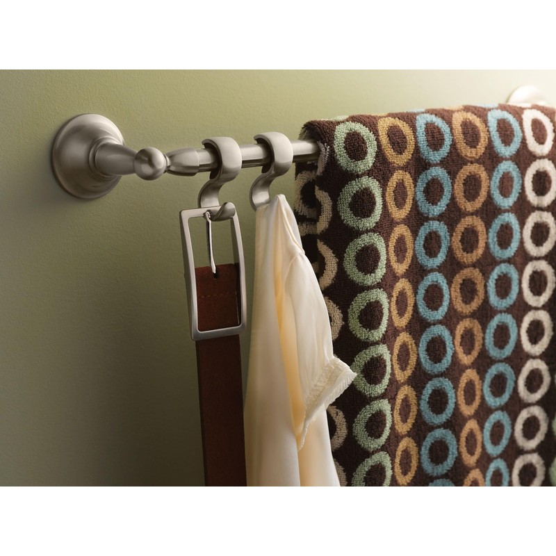 Moen Sage Collection Spot Resist Brushed Nickel 24-Inch Double-Towel Bar,