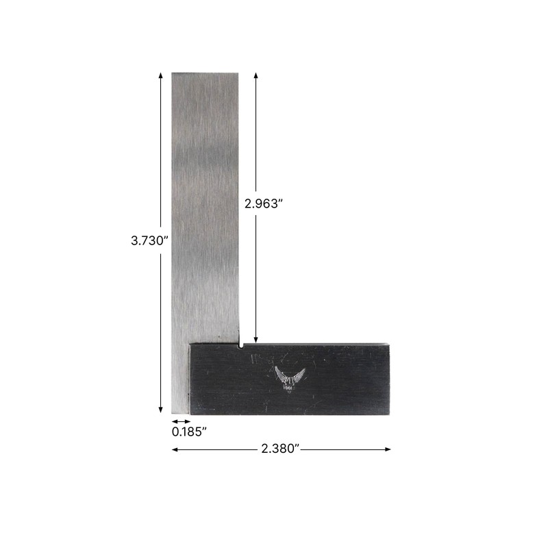 PEC Tools Machinist Square Precision Engineer Wide Seat Square 90