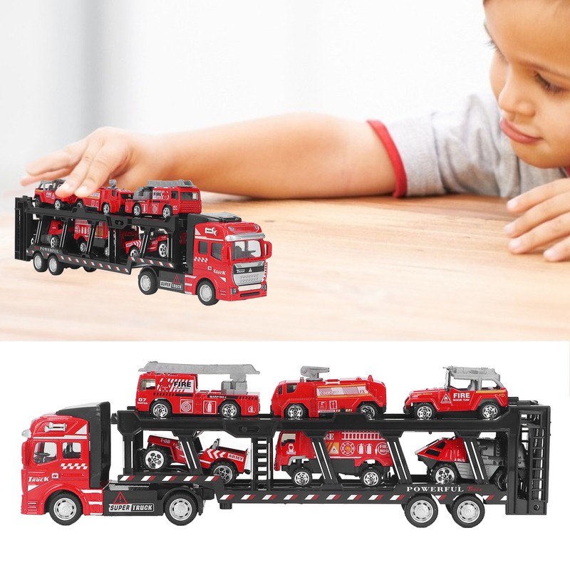 32cm Car Carrier Truck for Boys with 6 Small Car