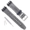 GREENOLIVE Silicone Rubber Watch Strap/Watch Band Replacement for Swatch (17mm