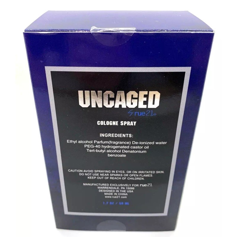 rue21 *RARE* New Rue21 UNCAGED Cologne Spray For Men 1.7
