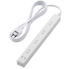 Elecom T-NSLK-2630WH Power Strip with 5 AC Adapters, Wide Outlet