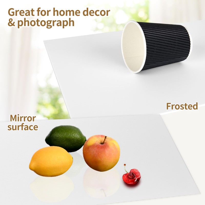 Lesnlok Matte White Acrylic Sheets 1/4 inch Thick 6mm 1