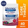 Undisclosed Mucinex Instasoothe Sore Throat Lozenges, FSA/HSA, Elderberry & Cherry Flavor, 4