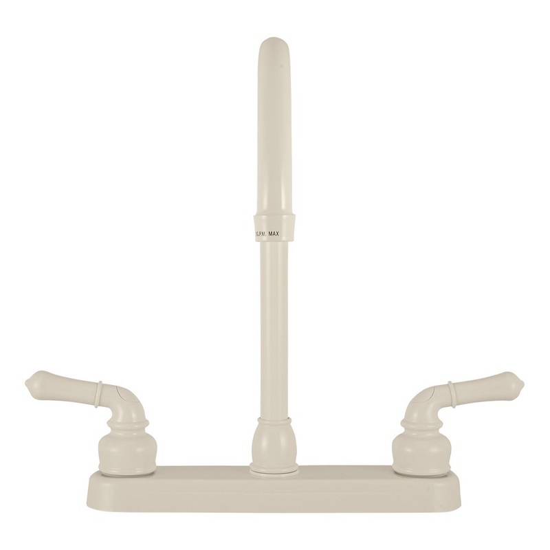 Dura Faucet DF-PK330HC-BQ RV J-Spout Kitchen Sink Faucet (Bisque Parchment)