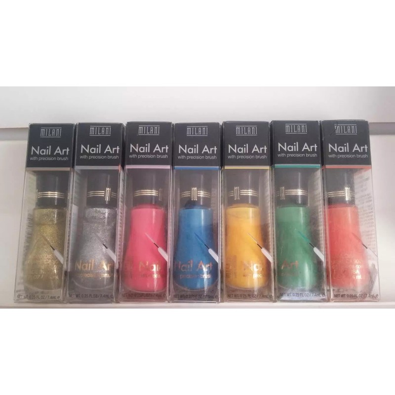 Milani Nail Art Precision Brush Polish Varnish Lacquer Variety Multi