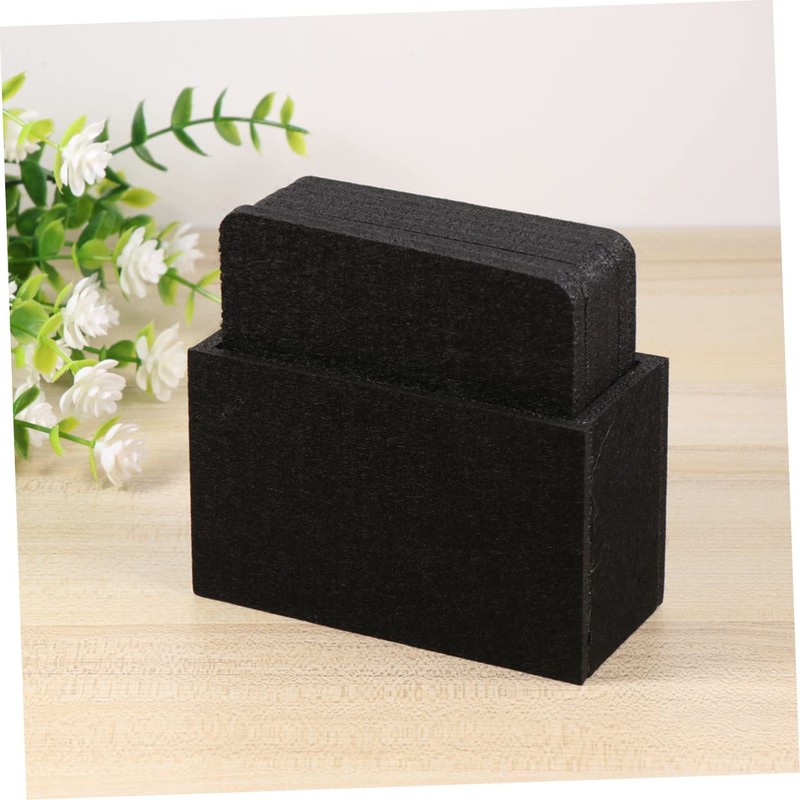 Ipetboom 8pcs Black Felt Coasters Insulation Pads Non Slip Heat