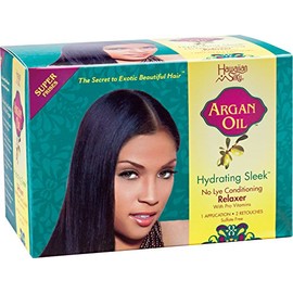 Hawaiian Silky Hydrating Sleek No Lye Relaxer Argan Oil, Super