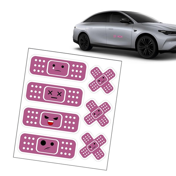 Arwrilt 7 PCS Car Bandaid Sticker, Funny Cute Bandage Vinyl