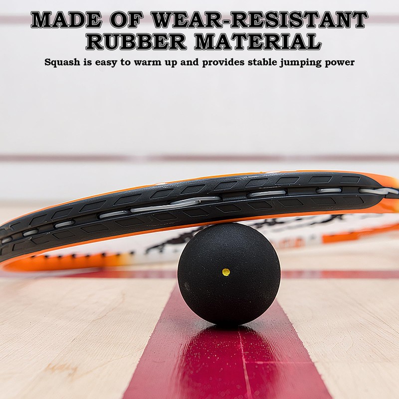 Homirty Squash Balls Sport Squash Ball, Rubber Squash Racket Balls,