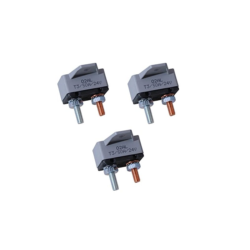 Bumbesti 12-24V 50Amp Resettable Stud Type Circuit Breaker Fuse Holder