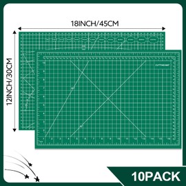 Self Healing Cutting Mat 3 Packs, 12×18 Inch Fabric Cutting Mats for Crafts, Double Sided Sewing Boards for Quilting Hobby Scrapbooking 5 Layers