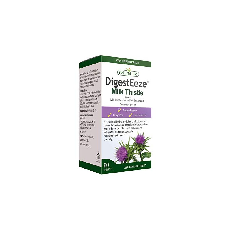 Natures Aid DigestEeze Milk Thistle, 60 Tablets