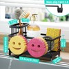 HapiRm Sink Caddy Sponge Holder - Self-draining Kitchen Sink Organizer