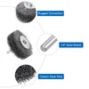 sourcing map 2PCS Wire Wheel Brush for Drill Attachment 3"