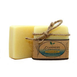 Landseife Organic Almond Milk Soap with Cream Scent - Handmade Organic Natural S