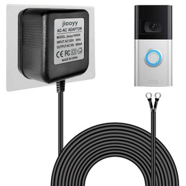 18V500mA Doorbell Transformer - Video Doorbell Power Adapter, for Ring Video Doorbell Pro and Ring Video Doorbell 2, Compatible with Zmodo Smart Doorbell and Nest Hello Doorbell(16.4 ft Black)