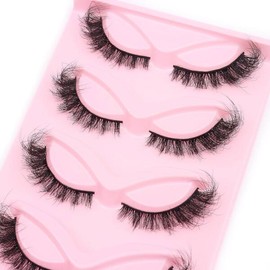 5쌍의 플러피 위스피 고양이 속눈썹 인조 (W0806) [cat] 5 Pairs of Fluffy Wispy Cat Eyelashes (W0806) [cat]