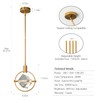 Modern Crystal Pendant Light in Gold Brushed Brass Finish Mini