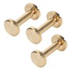 50 Set Binding Rivet Round Flat Head Brass Slot Screw