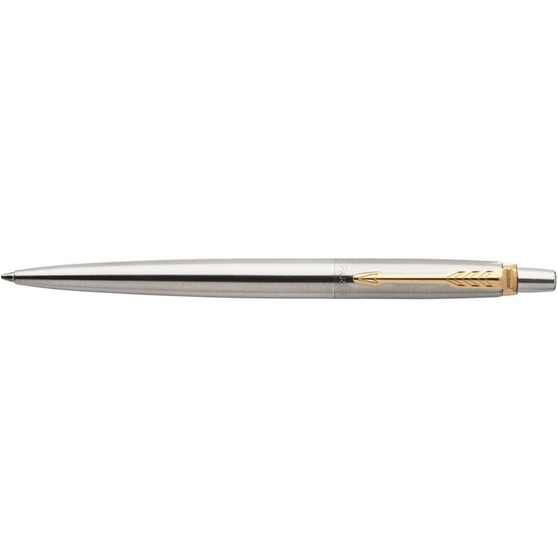 Parker Jotter Ballpoint Pen, Stainless Steel with Gold-Plated Trim |
