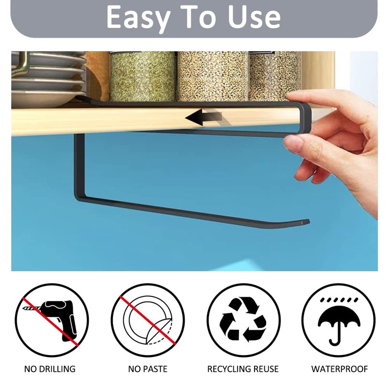 Jizxol Kitchen Roll Holder No Drilling Kitchen Roll Holder Kitchen