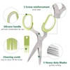 Herb Scissors Herb Stripper Set, Luxiv Stainless Steel Herb Cutter