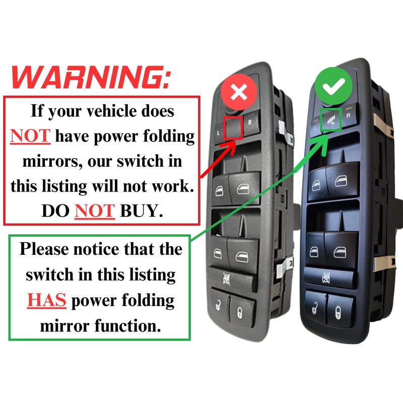 SWITCHDOCTOR Window Master Switch for 2008-2011 Dodge Grand Caravan, Town