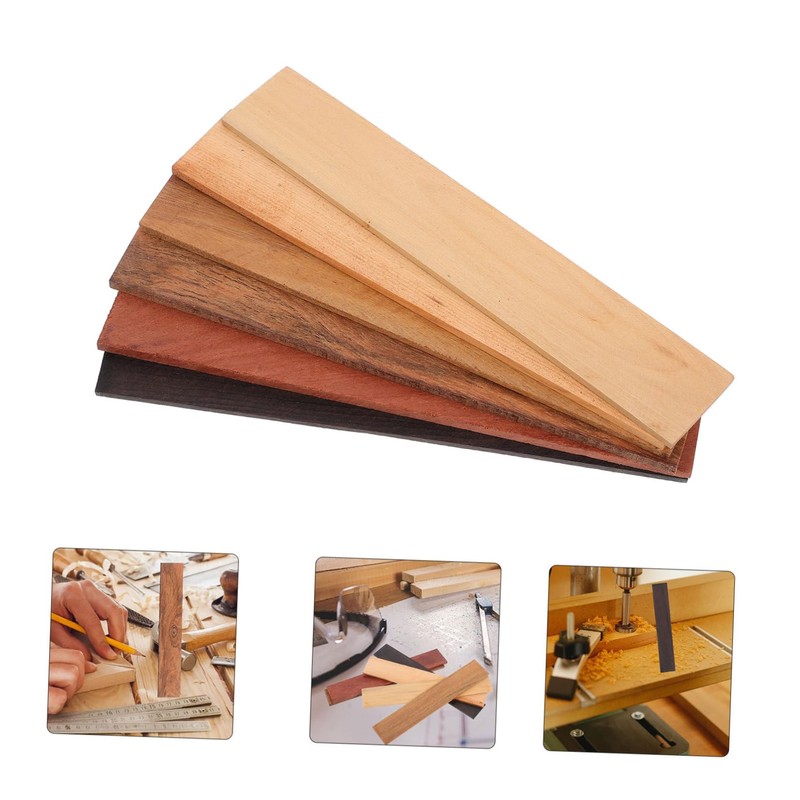 TEHAUX 6 pcs Textured Wooden Panels for DIY Crafts Durable