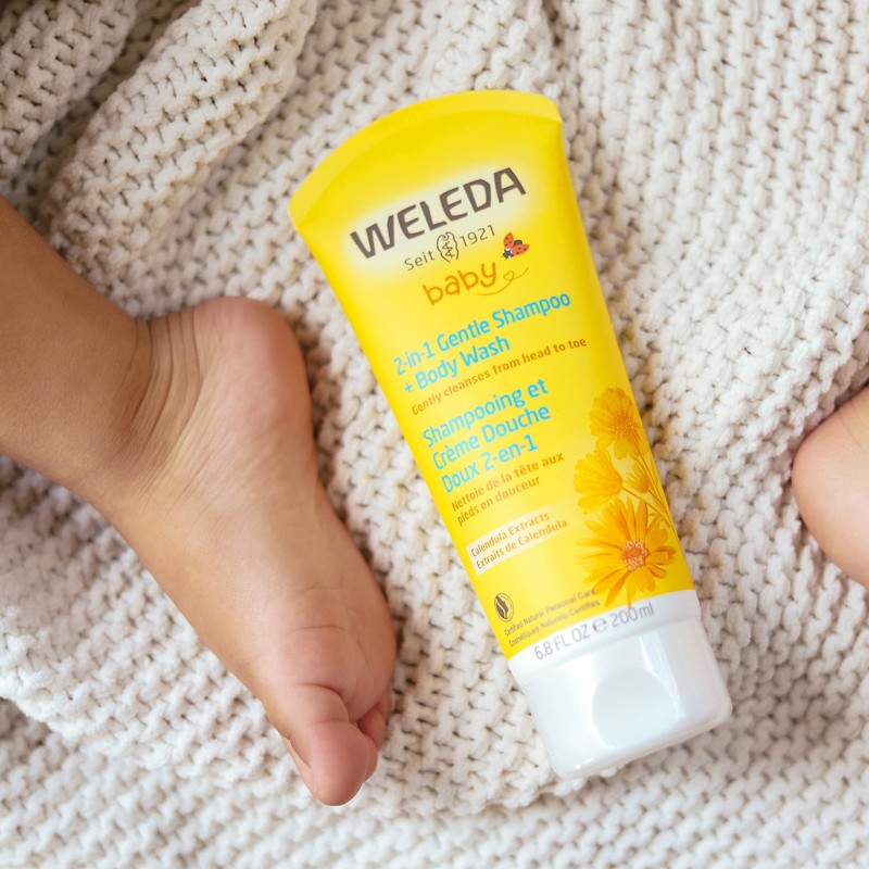 Weleda Baby Calendula 2-in-1 Gentle Shampoo and Body Wash, 6.8