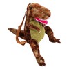 Kids Dinosaur Backpack Cartoon 3D Dinosaur Shape Soft Plush Kids