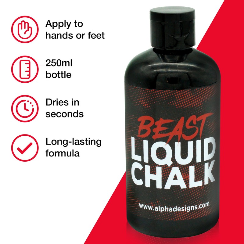 Alpha Designs | 'BEAST' Liquid Chalk | Gym, Gymnastics, Weightlifting,