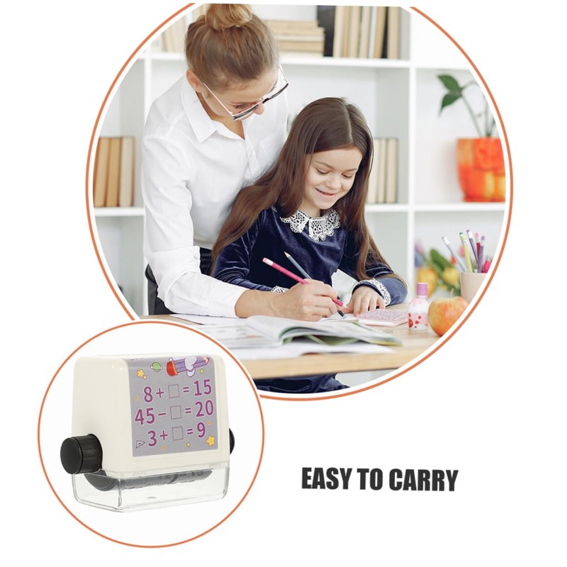 Gadpiparty 2sets Math Roller Stamp for Boy Girl Self-inking Addition